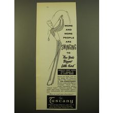 1961 The Tuscany Hotel Ad - More and more people are swinging to