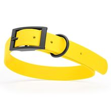 Dog Pet Waterproof Collar - W1" x L22"-25" - Lemon Yellow