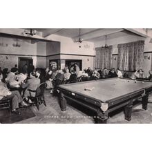 Coffee Room Snooker Table in Otterburn Hall Northumberland RPC Postcard