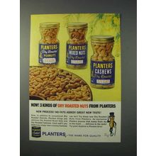 1963 Planter's Dry Roasted Nuts Ad - 3 Kinds