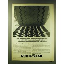 1964 Goodyear Super Hi-Miler Tire Ad - This super hi-miler tread design