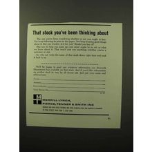 1964 Merrill Lynch Ad - That Stock You've Been Thinking