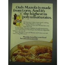 1974 Mazola Corn Oil Ad - Highest in Polyunsaturates