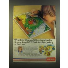 1985 Playskool Sesame Street Lift 'N Look Puzzle Ad