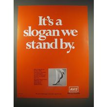 1990 Avis Rent a Car Ad - It's a slogan we stand by