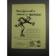 1948 Burroughs Wellcomb Kepler Cod Liver Oil Ad