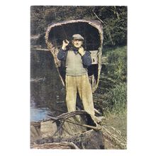 THE CORACLE MAN, Wales.. unused vintage postcard.by J.Arthur Dixon Wales 1927 (C