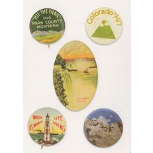 Park County Montana Colorado Detroit Niagara Falls Button Postcard