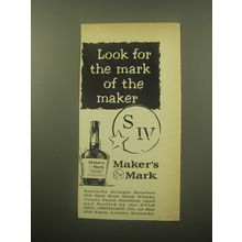 1959 Maker's Mark Bourbon Ad - Look for the mark of the maker