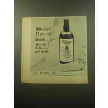 1959 Ballantine's Scotch Advertisement - Ballantine's 17 year old scotch