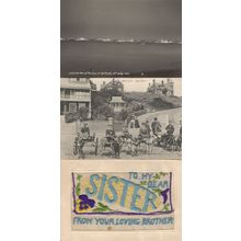 Felixstowe Goat Carts Naval Jubilee Sister Silk 3x Old Postcard s