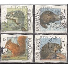 Belgique 1992 Michel 2529 - 2532 O Cote (2008) 6.00 € Petits mammifères
