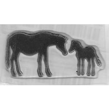 Horses Stamp. App 6.5x3cm. Stamping Cardmaking Scrapbooking Crafts