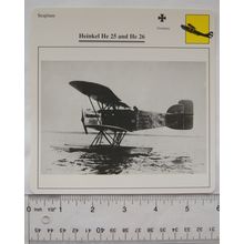 Heinkel He 25 & He 26 - Germany - Seaplane - Collectors Club Card