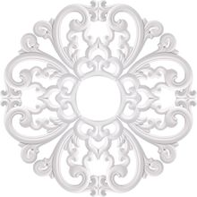 Canomo 24" OD X 5" ID White Ceiling Medallion 4-Piece Set Ceiling Medallion for