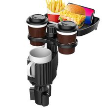 Pack of 2] 4-in-1 Car Cup Holder Tray Food Table Phone Holder Car Expander D...