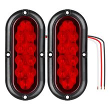 Pack of 2] 2Pcs Oval LED Brake Light 10LEDs Lamp Stop Turn Tail Light IP65 W...