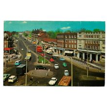 Postcard UK England London Hendon Central street traffic cars shops c. 1970 ?