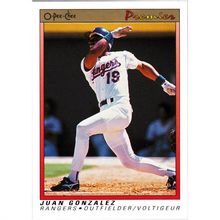 1991 O-Pee-Chee Premier - #54 - Juan Gonzalez