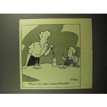1945 Folgers Coffee Ad