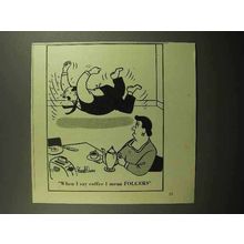1945 Folgers Coffee Ad - Frank Owen Cartoon