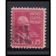 Used 829 25c William McKinley Barely Clears KA8409