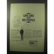 1966 The St. Paul Insurance Ad - Live Like Big People