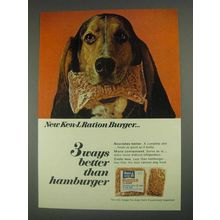 1967 Ken-L Ration Burger Dog Food Ad - 3 Ways Better