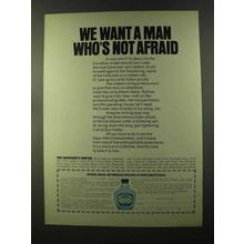 1973 Aqua Velva After Shave Ad - Man Who's Not Afraid