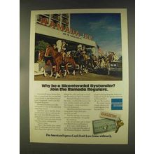 1976 American Express Ad - Join Ramada Regulars