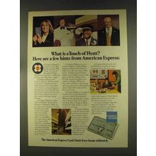1976 American Express Ad - A Touch of Hyatt