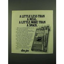 1976 Slim Jim Smoked Beef Snacks Ad - Less Than Meal