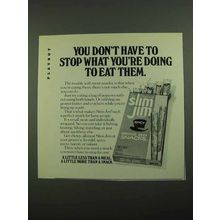 1976 Slim Jim Smoked Beef Snacks Ad - Don't Stop