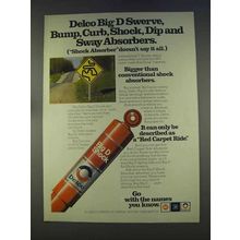 1977 Delco Big D Shock Ad - Swerve, Bump, Curb, Dip