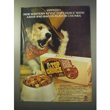 1977 Gaines Western Style Top Choice Dog Food Ad