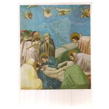 Christ part of .fresco by Giotto unused vintage postcard =