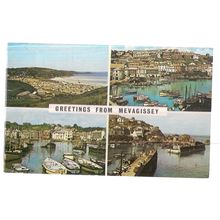 multiview, MEVAGISSEY. used vintage postcard 1967 postmark =