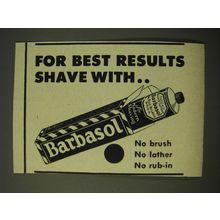 1950 Barbasol Shaving Cream Ad - For best results shave with Barbasol