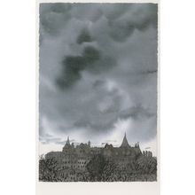Camden London Arlington House Disaster Weather Painting Postcard