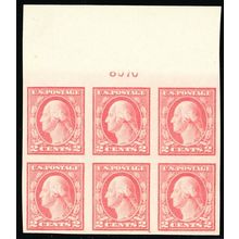 482, Mint NH XF/Superb 2¢ TOP Plate Block of Six * Stuart Katz