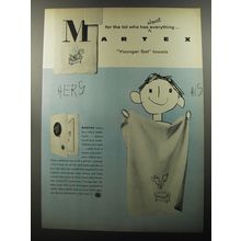 1956 Martex Younger Set Towels Ad - For the tot who has almost everything