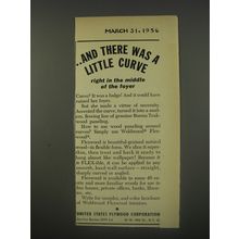1956 United States Plywood Corporation Ad - And there was a little curve