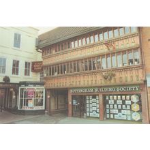Nottingham Building Society Lunn Poly White Hart Pub 1980s Postcard
