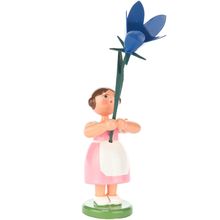 Dregeno Easter Figurine - Bluebell Flower Girl - 4.5"H x 1.25"W x 1.25"D