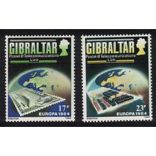Gibraltar Europa CEPT Posts and Telecommunications 2v 1984 MNH SG#504-505