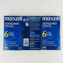 MAXELL Standard Grade T-120 VHS Video Cassette 3 Tape Lot NEW Factory Sealed