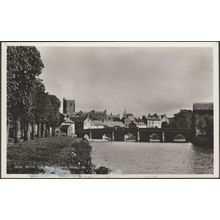 View from the Promenade, Brecon, c.1950 - RP Postcard