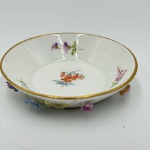 Antique Meissen Porcelain Miniature Floral Saucer Porzellan Miniature Germany