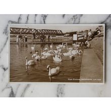 Sun Ray Series 1950s Postcard The Swans Weynouth C.M. 1125 Sunray boats vintage