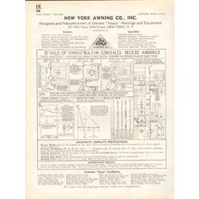 new york awning company 1938 nyaco built-in concealed vintage catalog